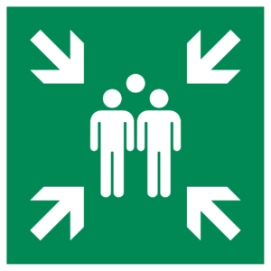 Evacuation Assembly Point Sign (ISO 7010)