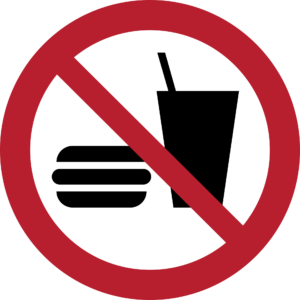 No Eating or Drinking Sign (ISO 7010)