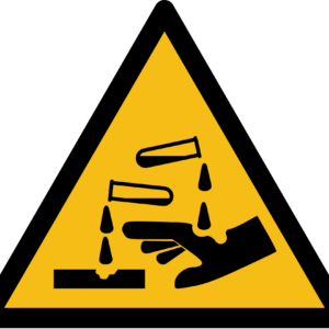 Corrosive Substance Warning Sign (ISO 7010)
