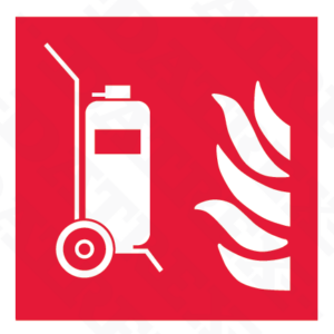 Fahrbarer Feuerlöscher Schild (ISO 7010)